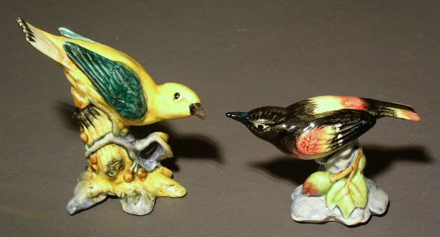 Appraisal: Two Stangl pottery birds-yellow h x w x d and