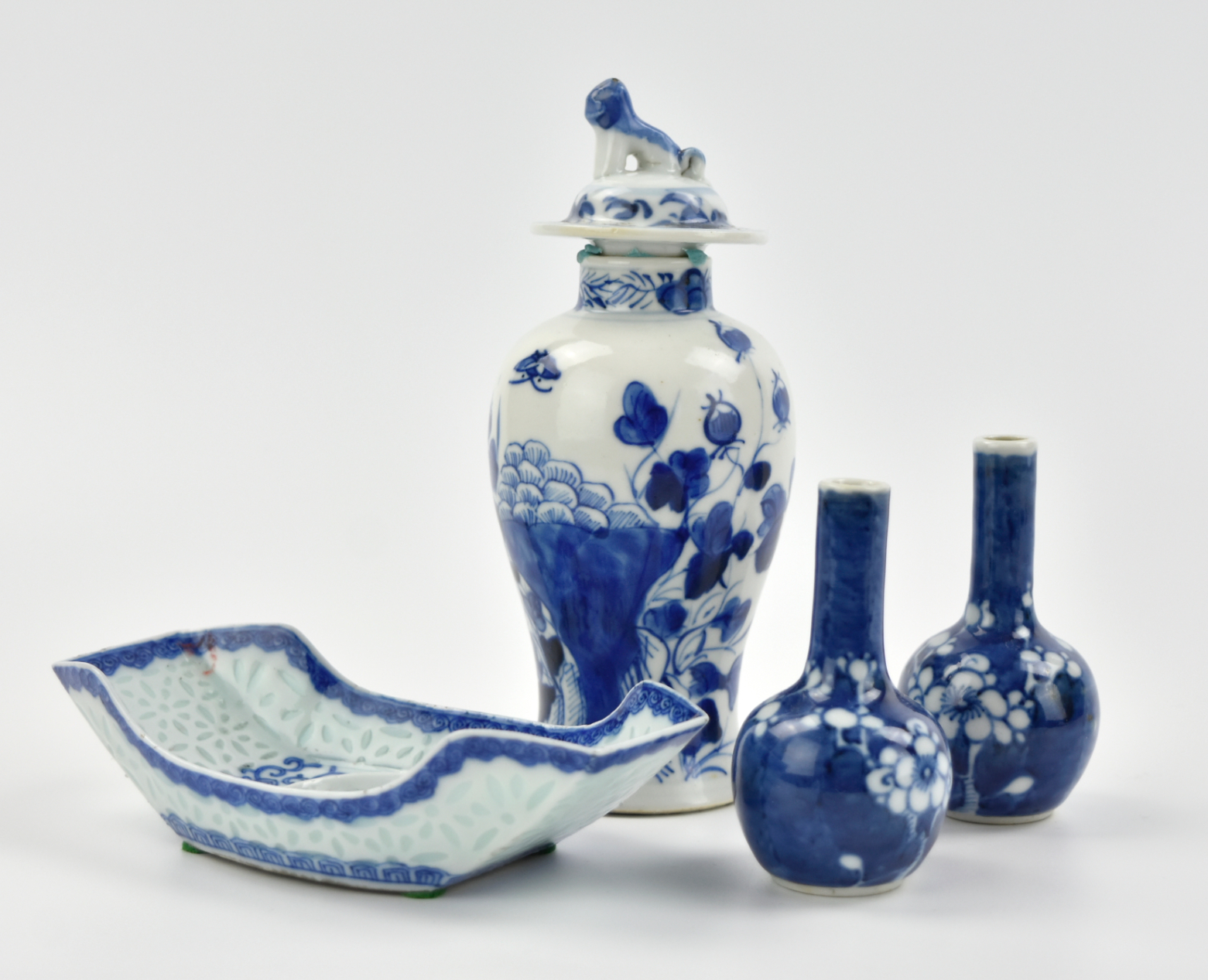 Appraisal: Chinese - th C group of four blue and white