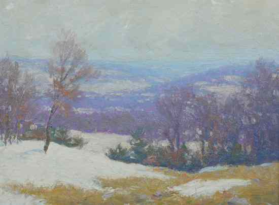 Appraisal: WILLIAM CHARLES BAKER American - WINTER LANDSCAPE UPSTATE NEW YORK