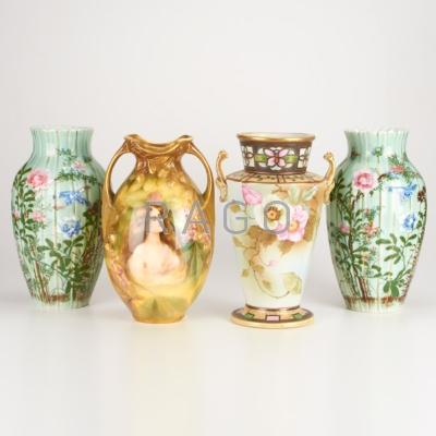 Appraisal: ROYAL BONN NIPPON ETC Four porcelain th c Royal Bonn