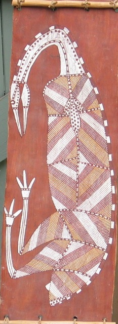 Appraisal: David Milaybuma born c Gamaro Bird ochre on bark artist's