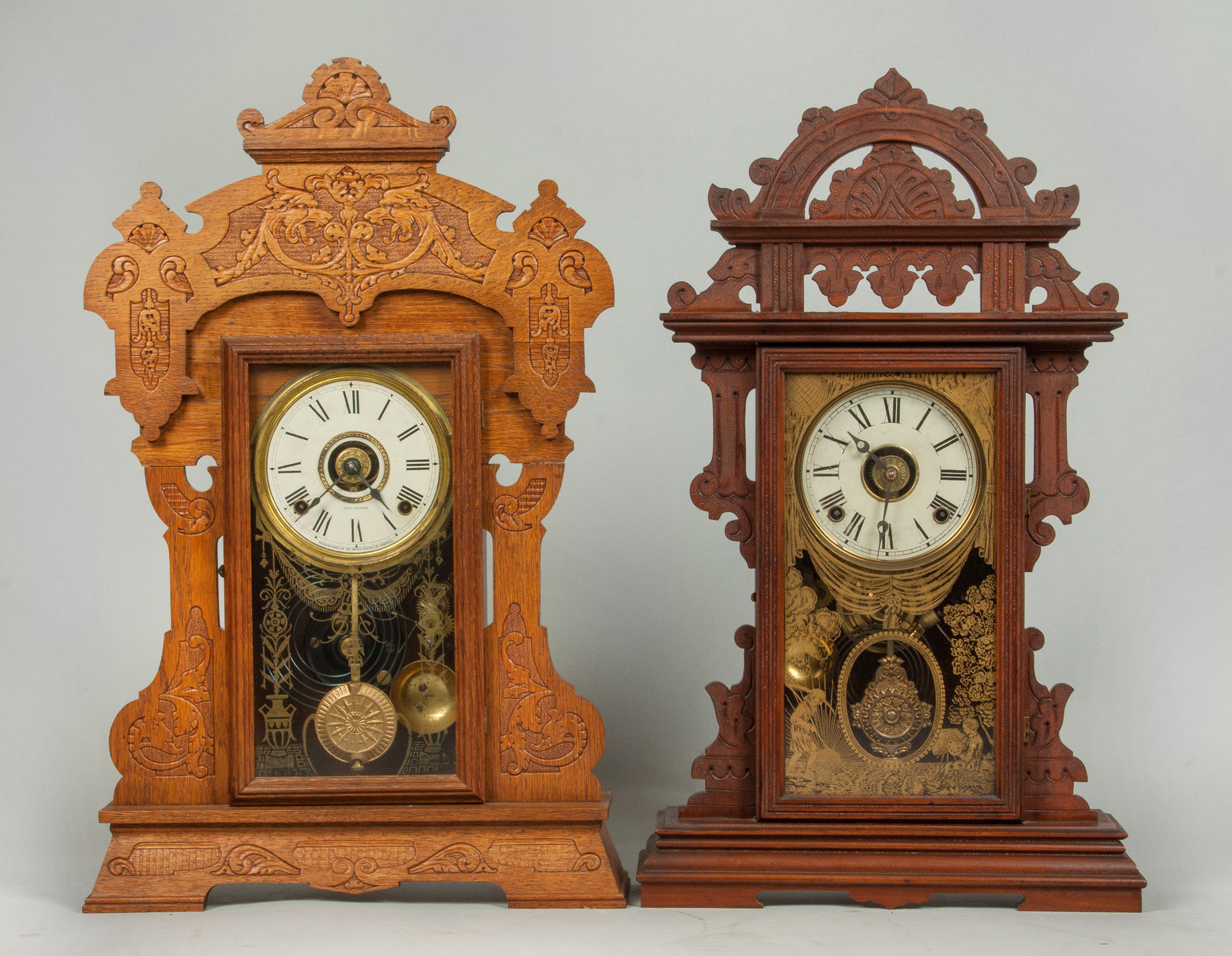 Appraisal: E N Welch Donita Shelf Clock Walnut case Original dial