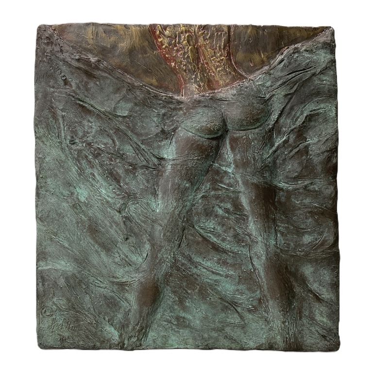 Appraisal: Circa Bronze Plaque Sculpture Circa Bronze Plaque Sculpture Signed Dated