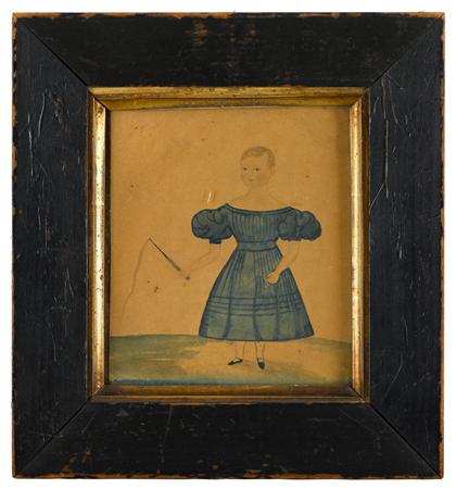 Appraisal: Anglo American School th centuryminiature portrait of a boy in