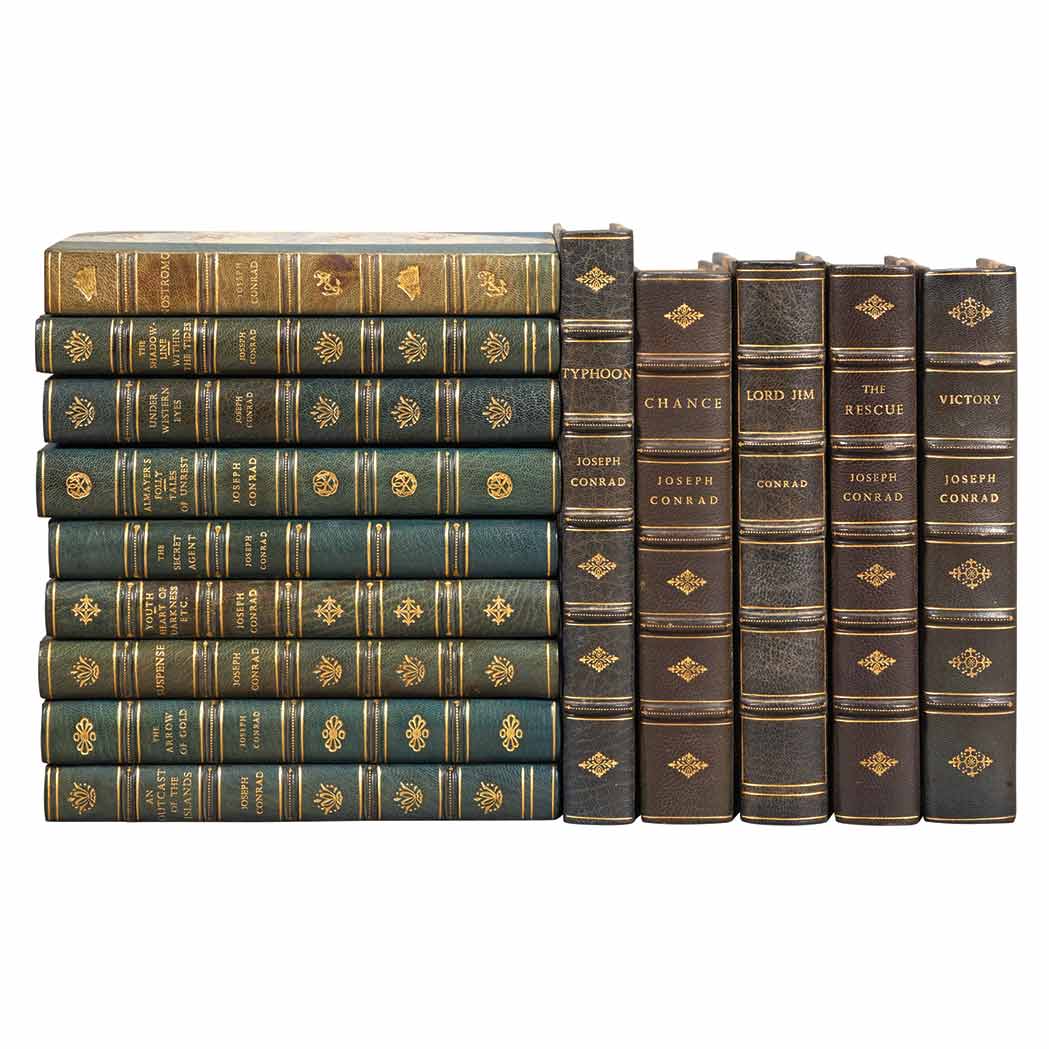 Appraisal: FINE BINDINGS CONRAD JOSEPH Group of approximately fourteen finely bound