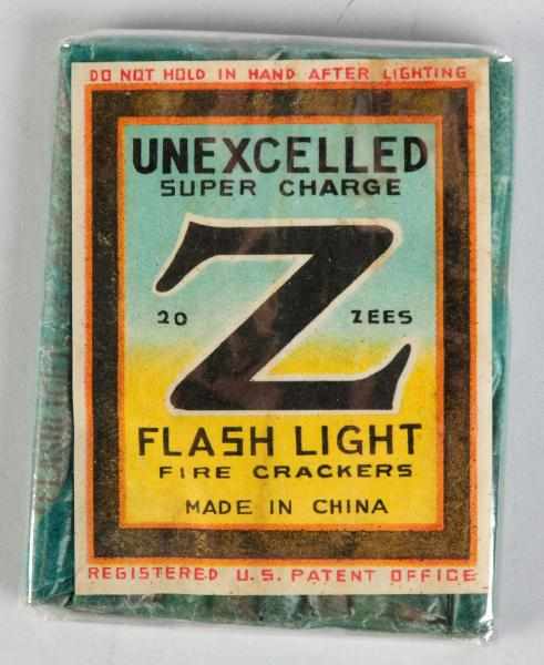 Appraisal: Unexcelled Zees Z Logo Firecrackers Class Condition Excellent Size -