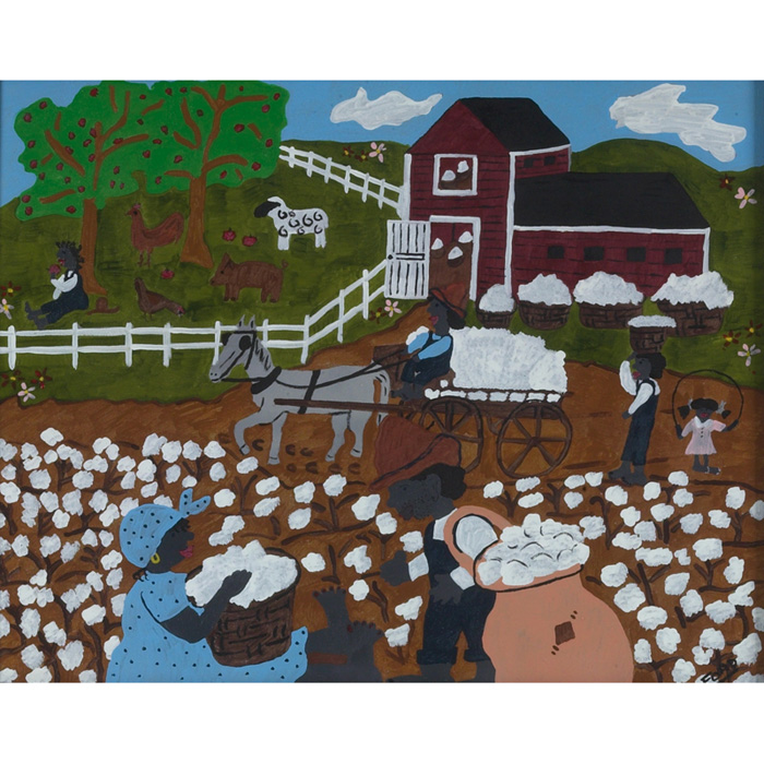 Appraisal: Patricia Ford American contemporary Picking Cotton c oil on canvas