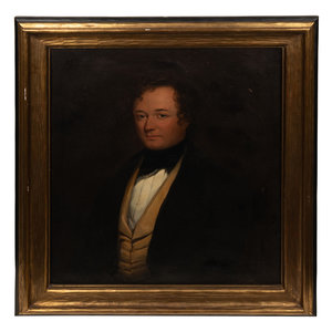 Appraisal: American School th Century Portrait of a Man oil on