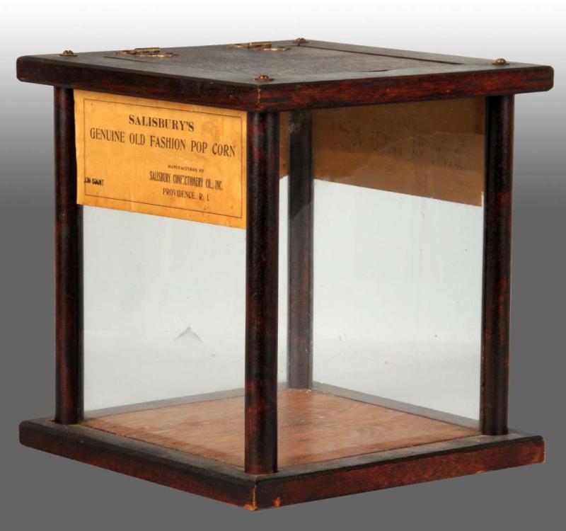 Appraisal: Wooden Salisbury's Popcorn Display Cabinet Description All original hardware and