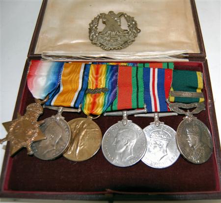 Appraisal: A WW and later medal group comprising - star WM