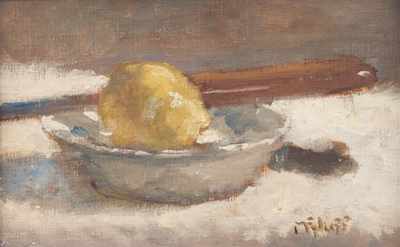 Appraisal: Frederick Hale McDuff American b Still life with lemon Oil