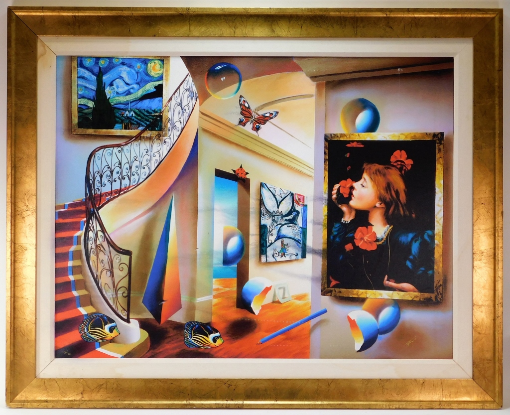 Appraisal: FERNANDO DE JESUS OLIVEIRA SURREALIST GLICEE Pennsylvania Brazile b Surrealist