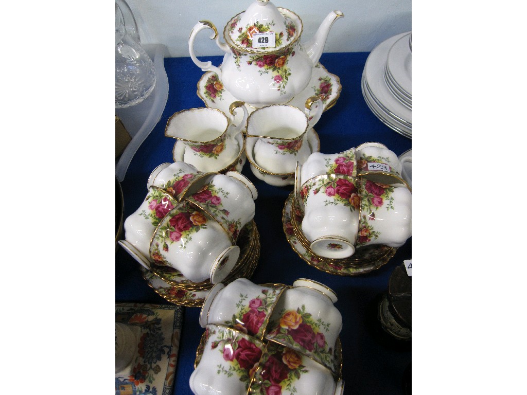 Appraisal: Twelve setting Royal Albert Old Country Roses tea set with