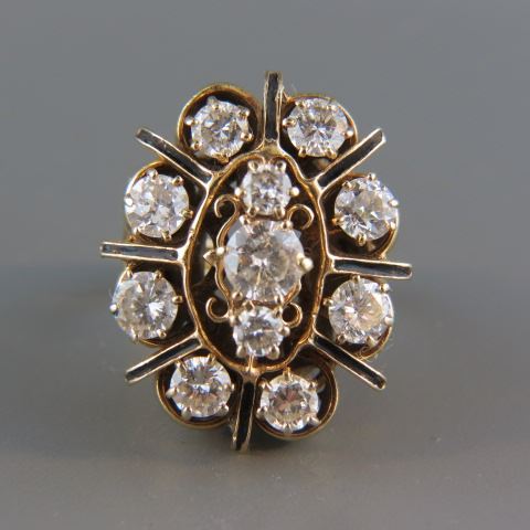 Appraisal: Diamond Ring round diamonds totaling carats in k yellow gold