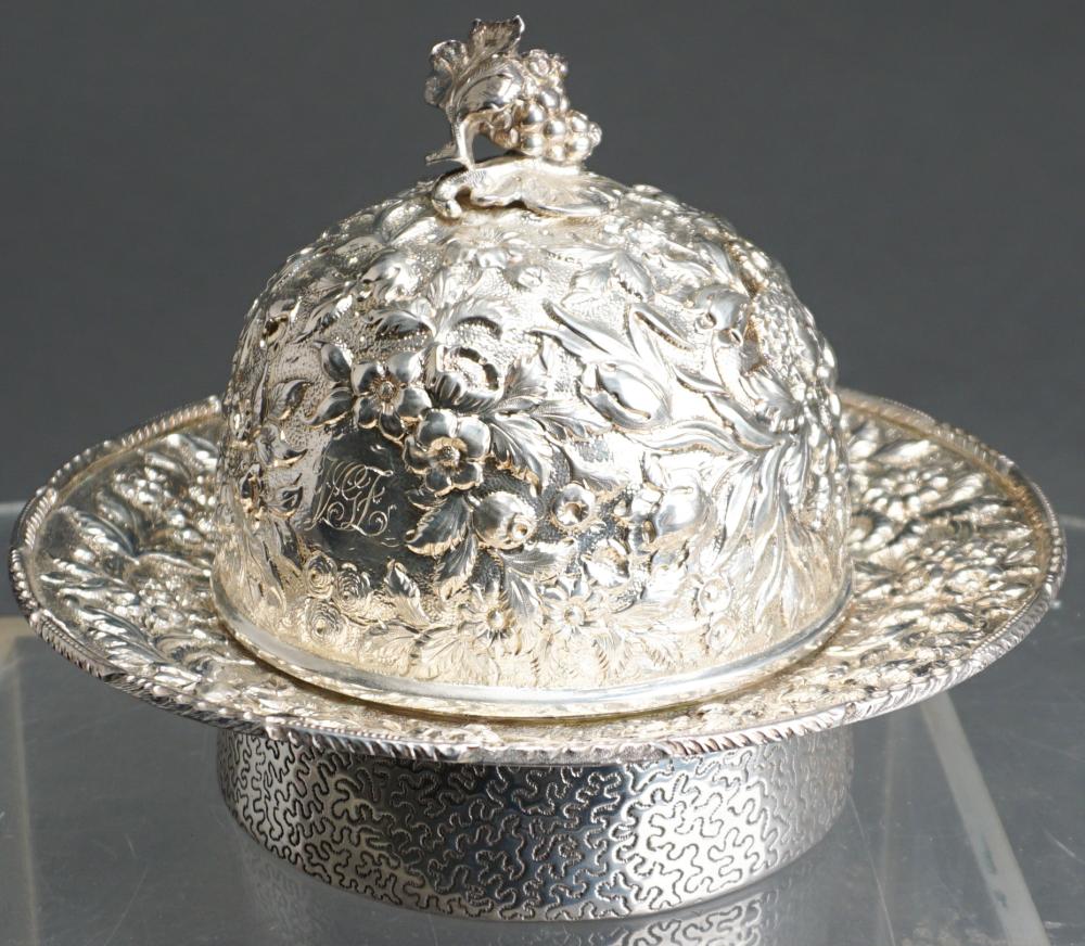 Appraisal: S KIRK SON CO 'REPOUSS ' STERLING SILVER CHEESE DISH