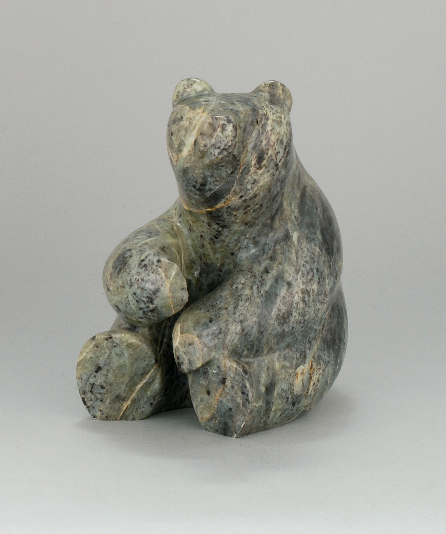 Appraisal: INUIT GREEN SOAPSTONE CARVING th CenturyIn the form of a