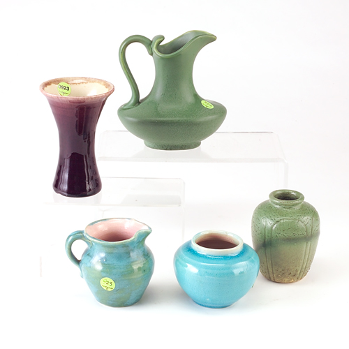 Appraisal: HAMPSHIRE PISGAH FOREST Two Hampshire pieces in matte green glaze