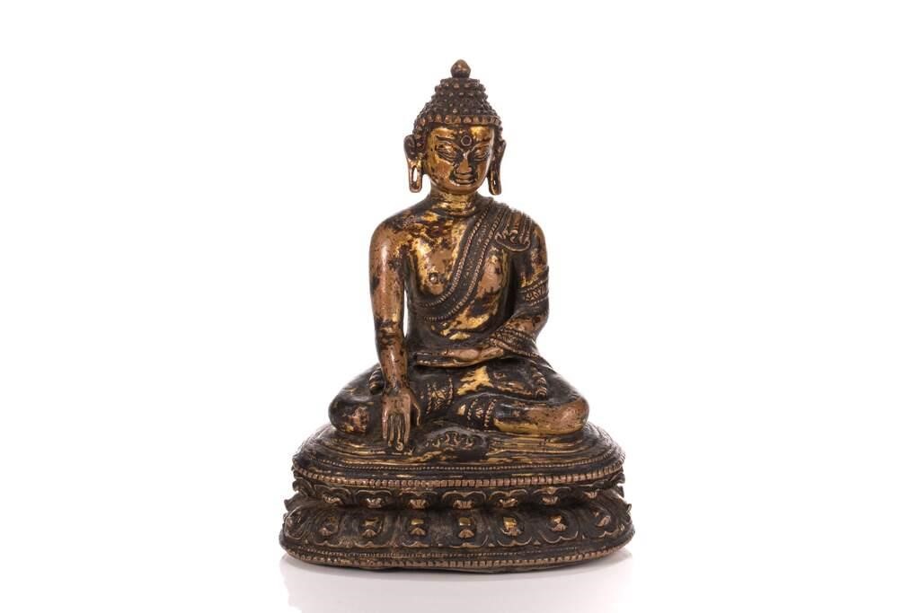 Appraisal: th- th c Tibetan Buddha seated with his legs crossed