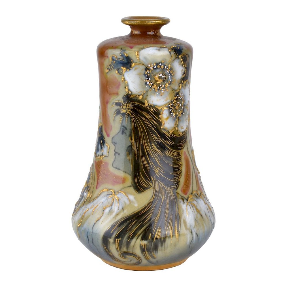 Appraisal: Turn Teplitz Amphora Vase Riessner Stellmacher Kessel Turn Teplitz Amphora