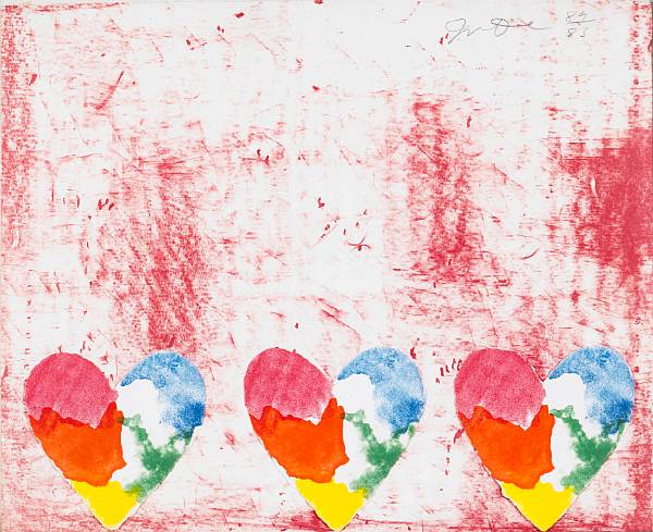 Appraisal: Jim Dine American born from Dutch Hearts Williams College Lithograph