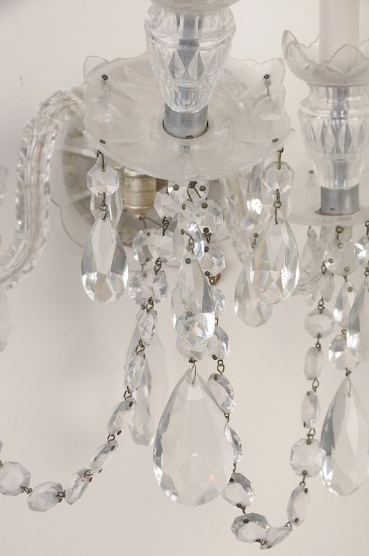 Appraisal: Pair of George III Style Crystal Wall Sconces th th