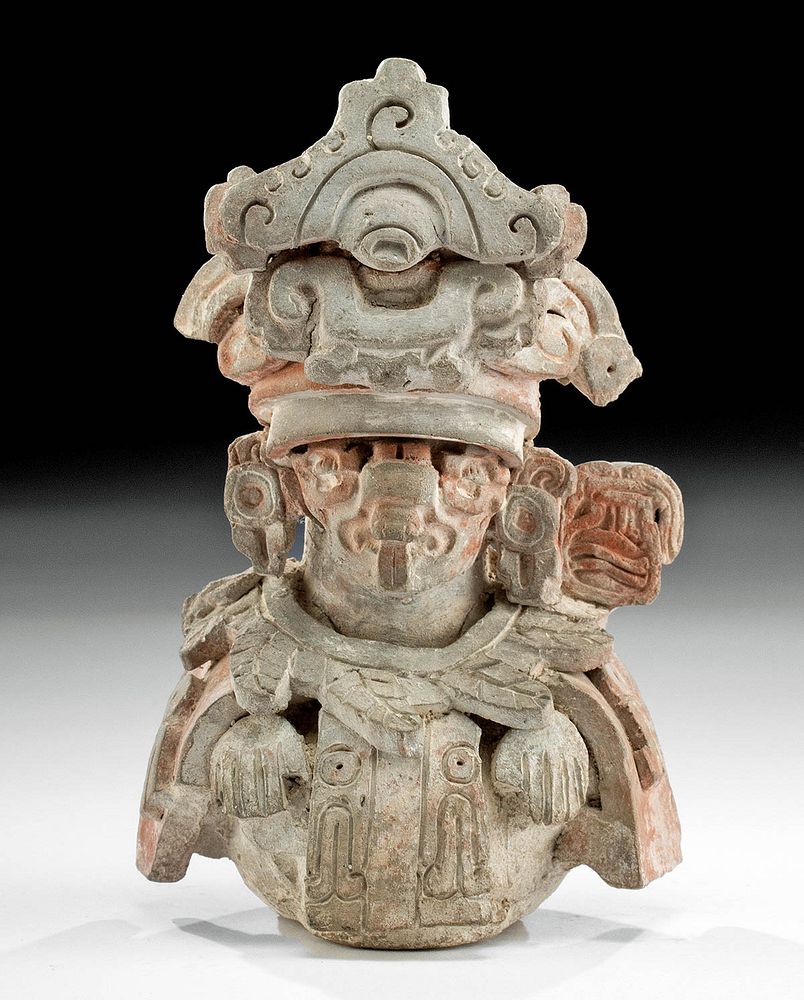 Appraisal: Zapotec Pottery Incensario of God Cocijo Pre-Columbian Mexico Oaxaca Zapotec