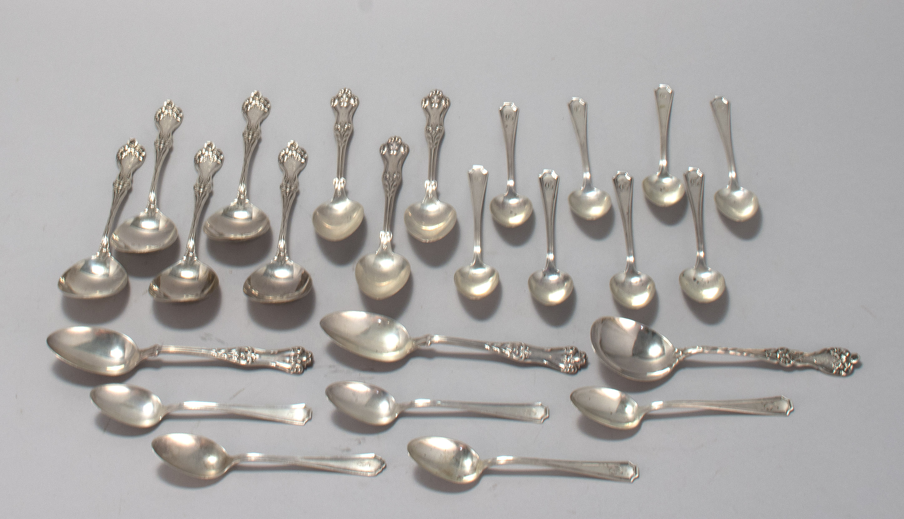 Appraisal: TWENTY-FOUR PIECES OF AMERICAN STERLING SILVER FLATWARE th CenturyAll with