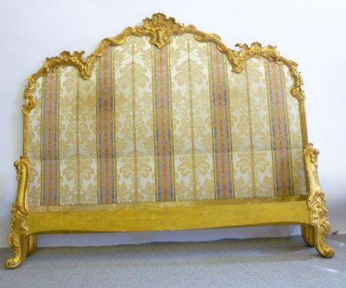 Appraisal: A CARVED AND GILT WOOD BEDSTEAD in the Belle Epoque