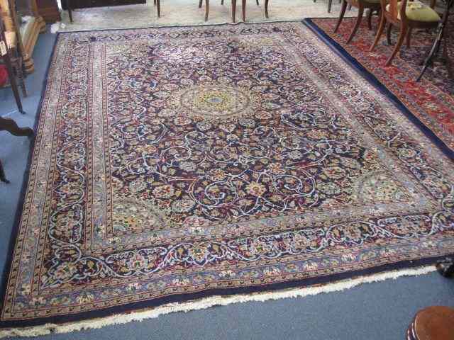 Appraisal: Mahal Persian Handmade Room Size Rug elaborate flowering vine on