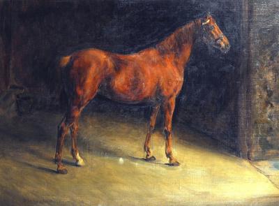 Appraisal: ROWLAND WHEELWRIGHT Portrait of the Bay Horse Fearless signed and