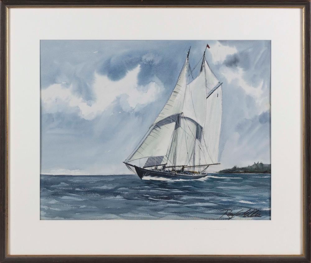 Appraisal: RAY GEORGE ELLIS SOUTH CAROLINA MASSACHUSETTS - FULL SAIL OFF