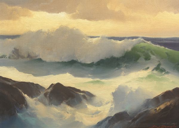 Appraisal: EARL DANIELS AMERICAN - x Afternoon Surf Oil on canvas