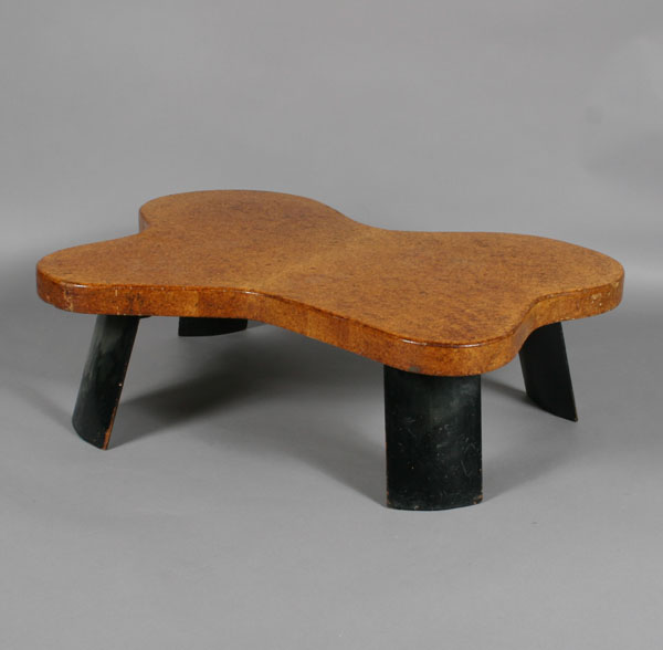 Appraisal: Paul T Frankl cork coffee table for Johnson Furniture Company