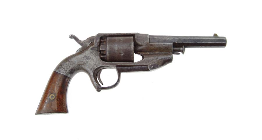 Appraisal: ALLEN WHEELOCK CENTER HAMMER BELT MODEL REVOLVER Cal SN -shot