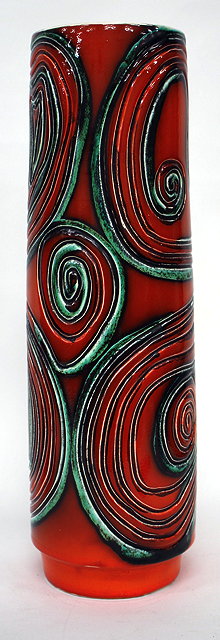 Appraisal: A 'S POOLE POTTERY VASE by Patricia Wells of cylindrical