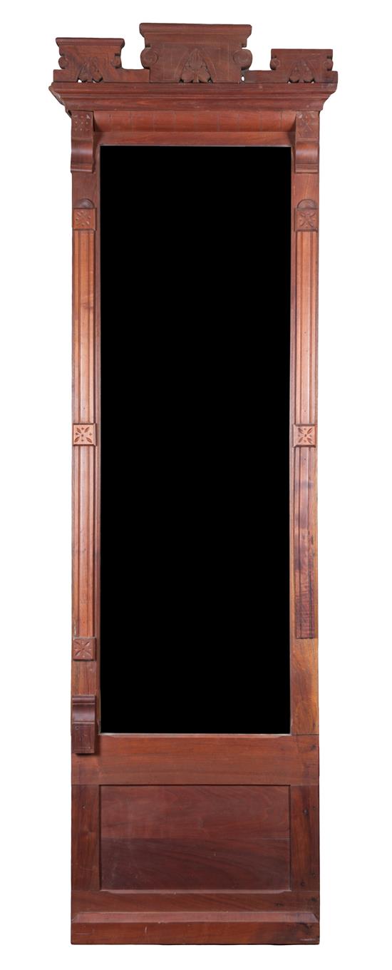 Appraisal: Sale Lot A Victorian Walnut Pier Mirror having a leaf