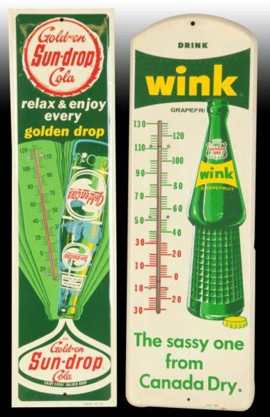 Appraisal: Lot of Embossed Tin Thermometers Description Circa s to s