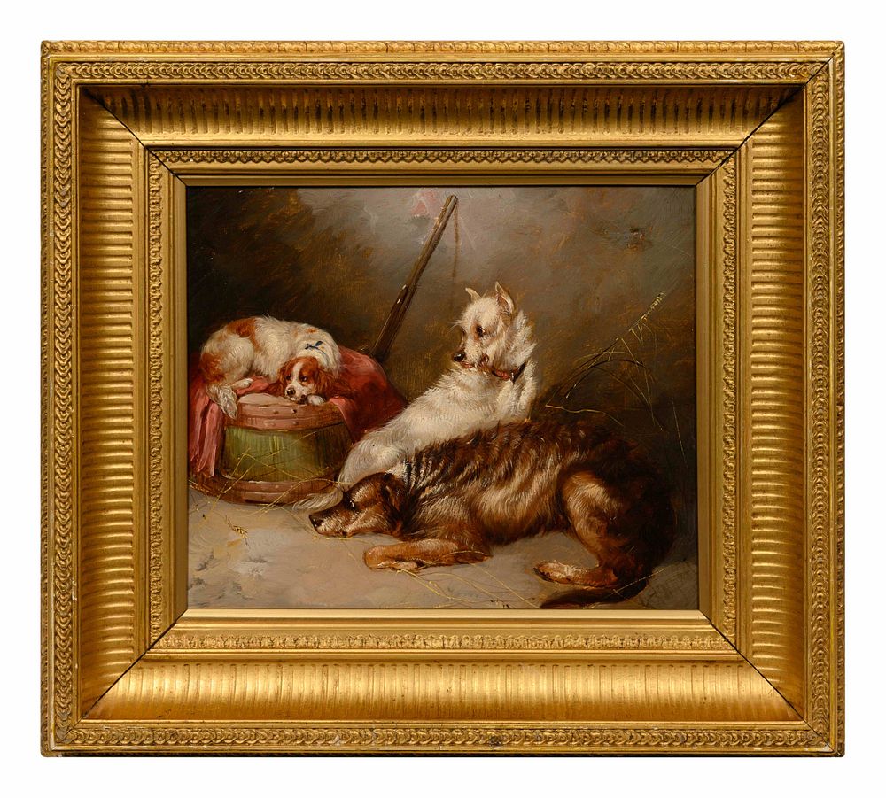 Appraisal: George Armfield British - George Armfield British - Dogs at