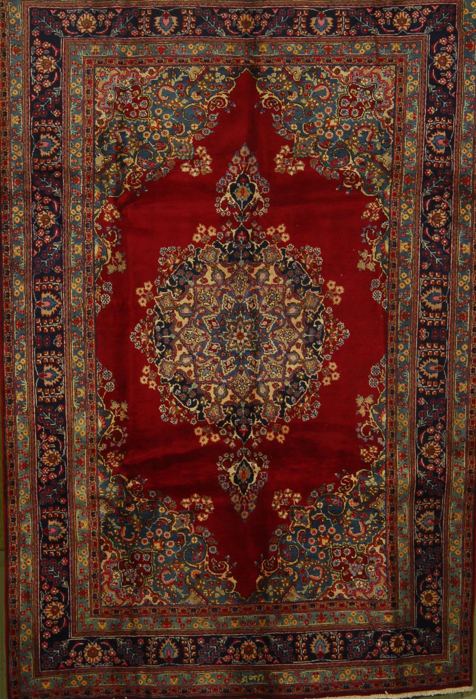 Appraisal: ORIENTAL RUG MESHED ' x ' Round central medallion of