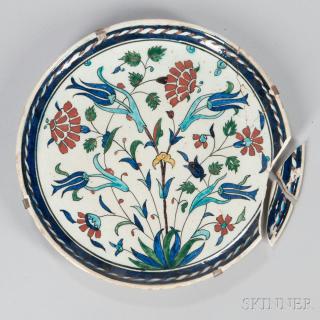 Appraisal: Iznik Plate Iznik Plate Turkey possibly th century with slightly