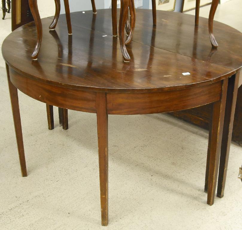 Appraisal: Pair of th century mahogany D-end gateleg tables supported upon