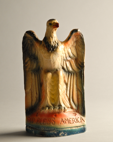 Appraisal: A L th E th C Polychromed Chalkware Eagle standing