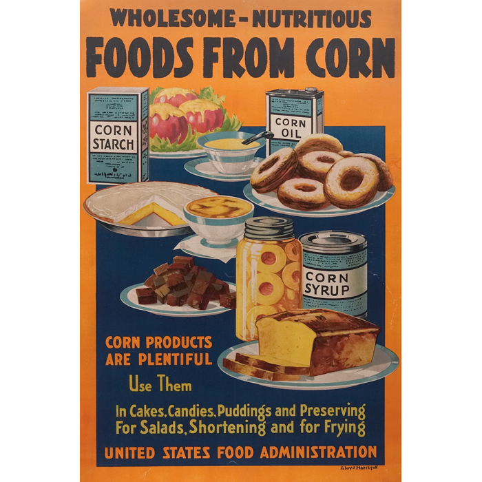 Appraisal: Lloyd Harrison American th century ''Foods fromCorn '' c vintageposter