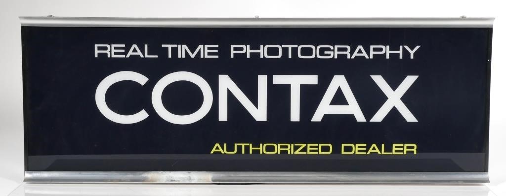 Appraisal: Vintage Contax Real Time Photography authorized dealer business advertising sign