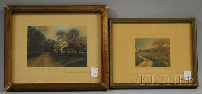 Appraisal: Two Small Framed Wallace Nutting Hand-colored Landscape Photographic Prints an