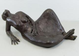 Appraisal: GORMAN R C Bronze Reclining Woman Signed dated and numbered