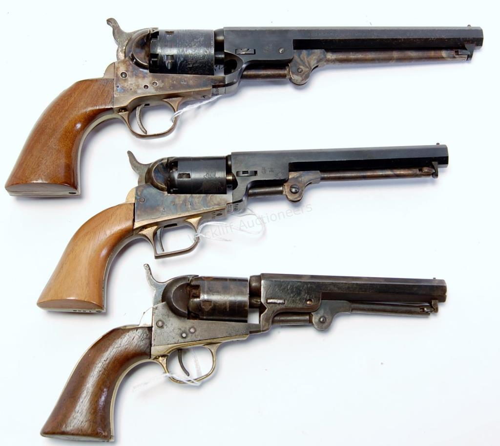 Appraisal: Group of Three Percussion Revolvers- Colt Pocket Model-Blued Octagonal barrel