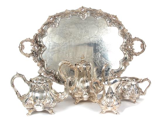 Appraisal: Sale Lot An Edwardian Silver Tea and Coffee Service walker