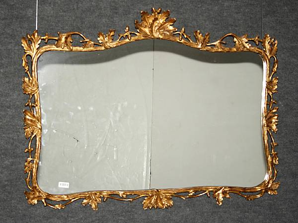 Appraisal: A Rococo style giltwood mirror mid th century height in