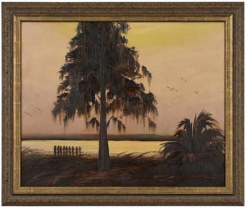 Appraisal: James Gibson Florida - Highwayman Florida Pine signed lower right